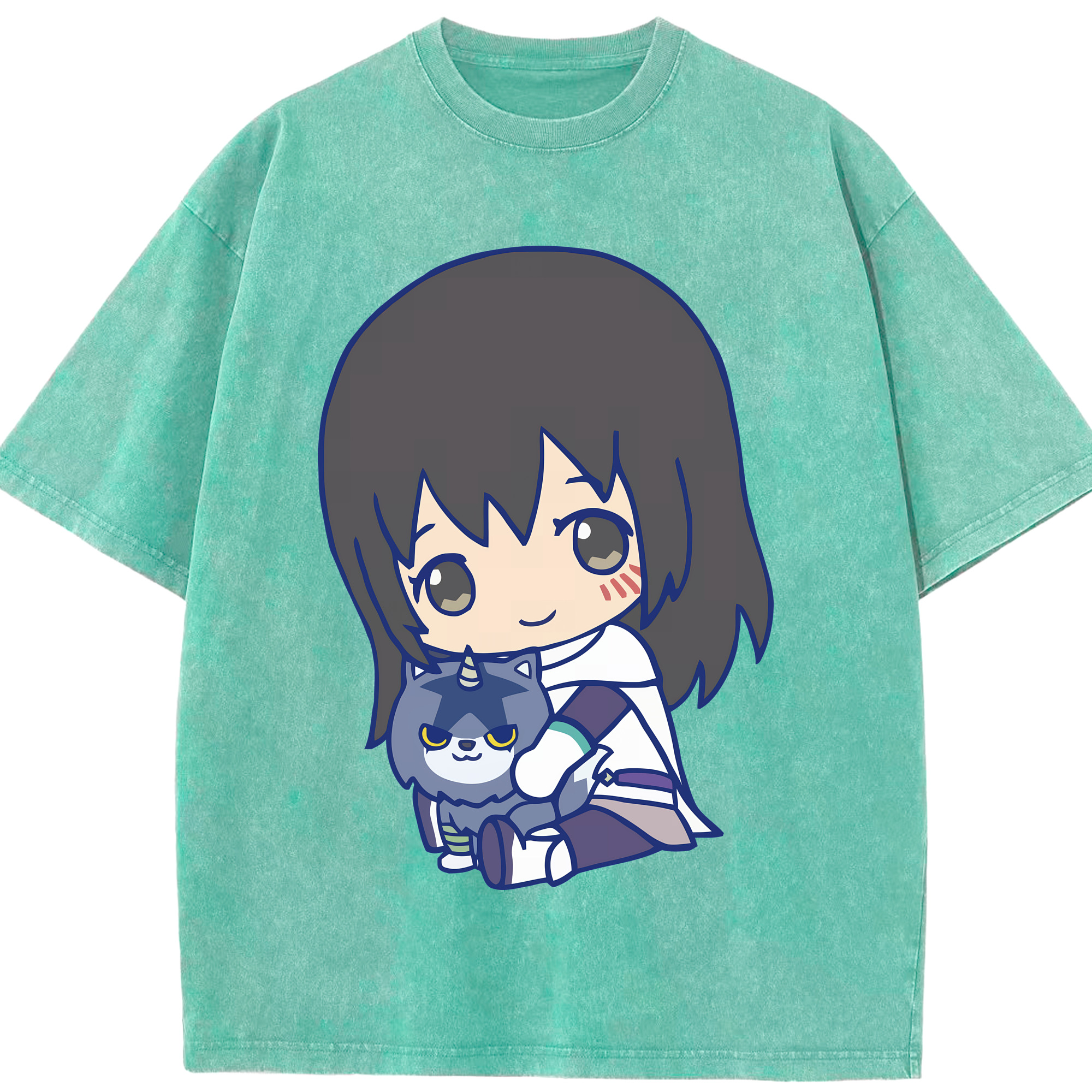 （画像用） 転スラ Regarding Reincarnated to Slime 綿100% ヴィンテージ風 半袖Tシャツ（フロントプリント）